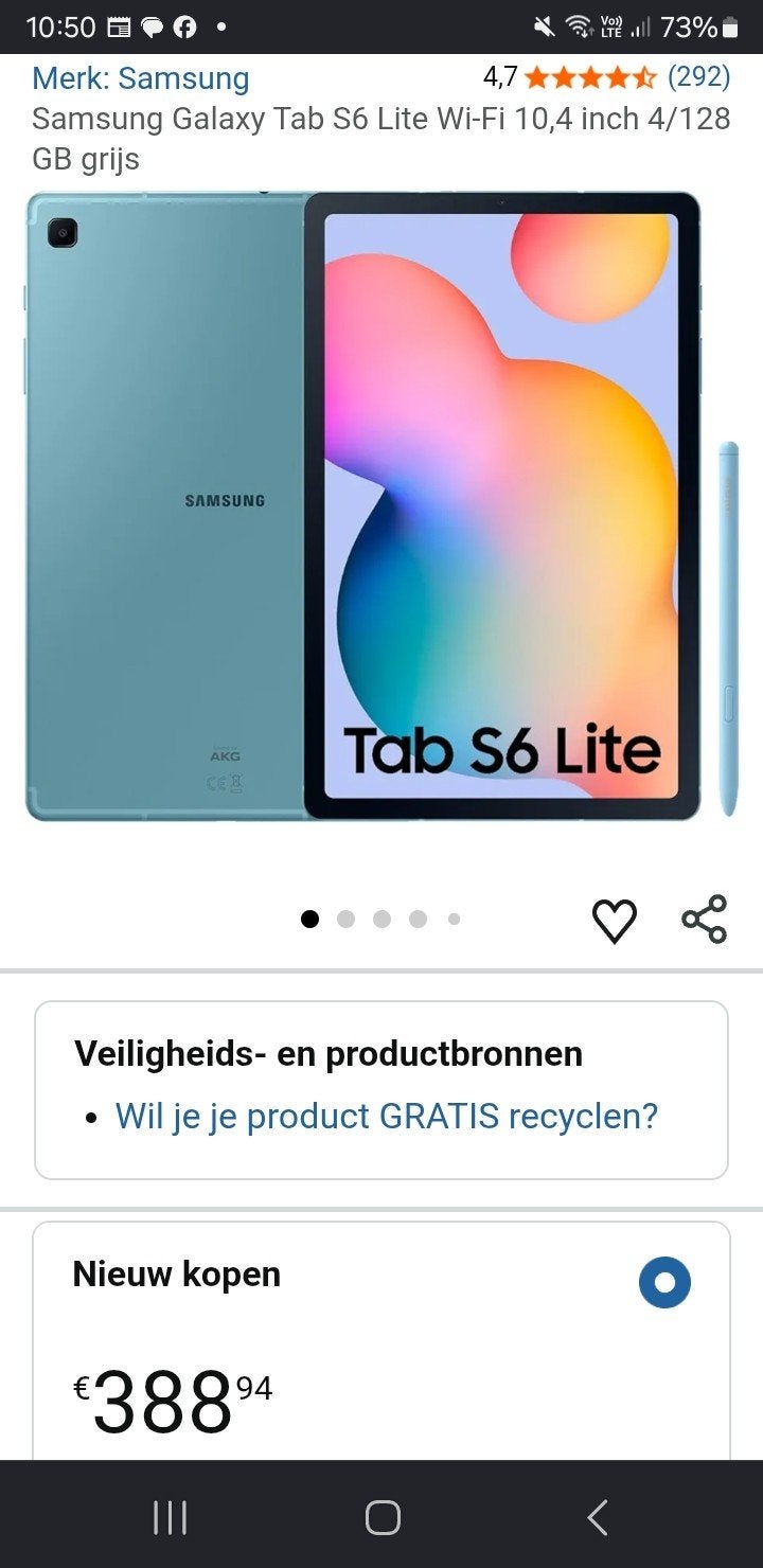 Tablette Galaxy S6 Lite Q28 10,4 pouces, Informatique & Logiciels, Enlèvement ou Envoi