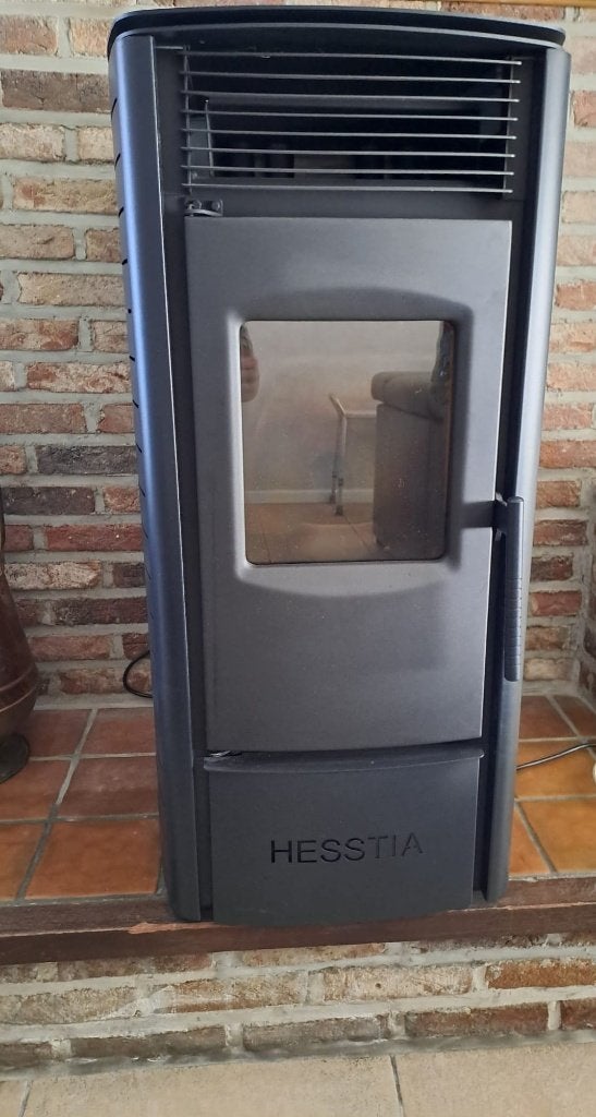 pelletkachel Hestia, Ophalen, Zo goed als nieuw, Vrijstaand, Pelletkachel
