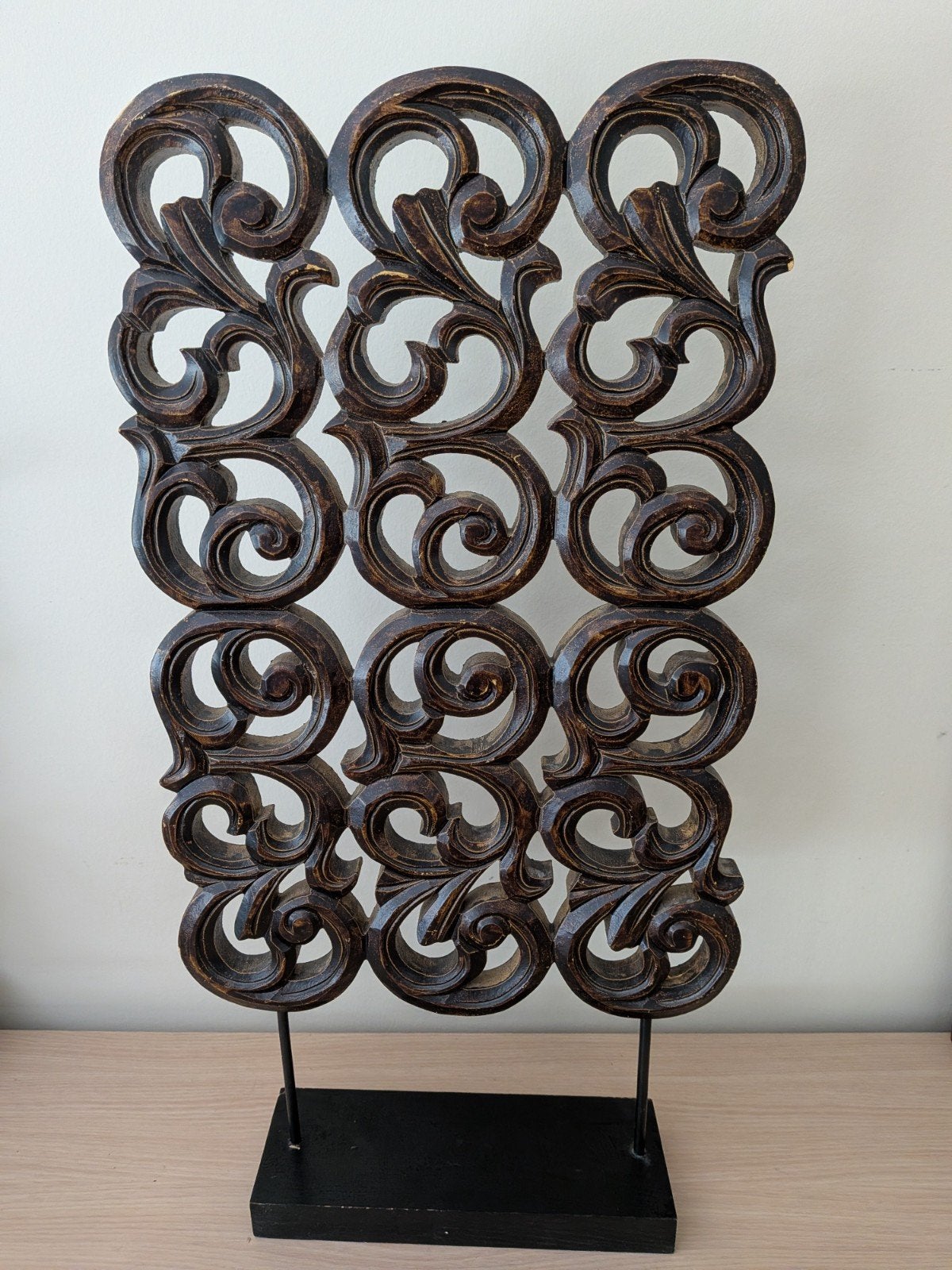 Séparateur de pièce - panneau décoratif en bois sur socle en, Enlèvement, Campagnard
