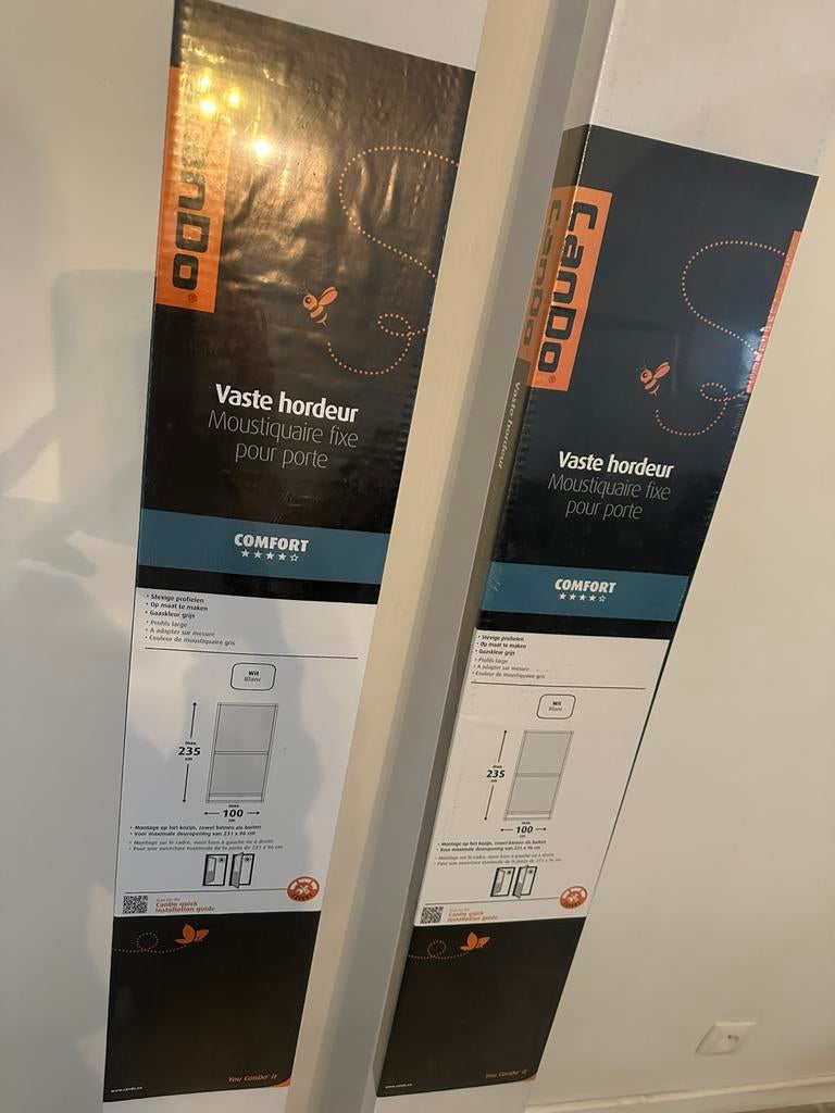 2x CanDo Vaste Vliegendeur Comfort - 100x235cm - Antraciet, Overige typen, 225 cm of meer, Ophalen, 75 tot 150 cm