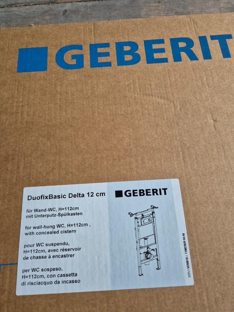 Element voor hang wc - Geberit DuofixBasic Delta 12, Ophalen, Nieuw, Toilet
