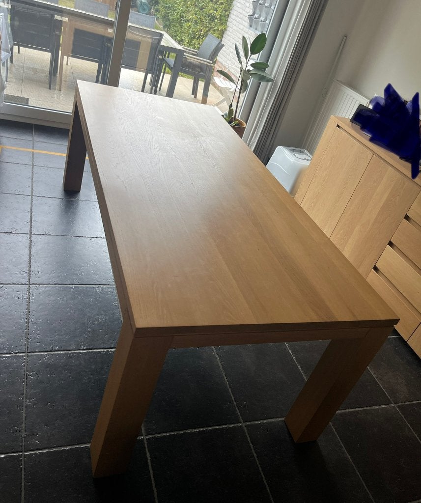 Tafel Massief Eik, Ophalen, Gebruikt, Eikenhout, 200 cm of meer