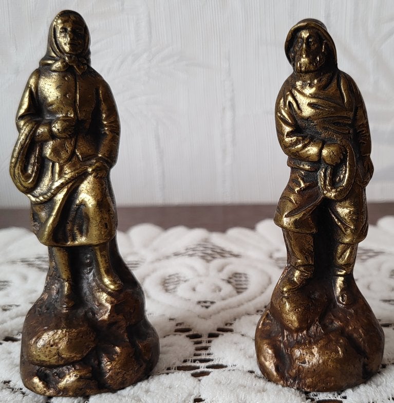 koppel bronzen beeldjes, Ophalen, Brons