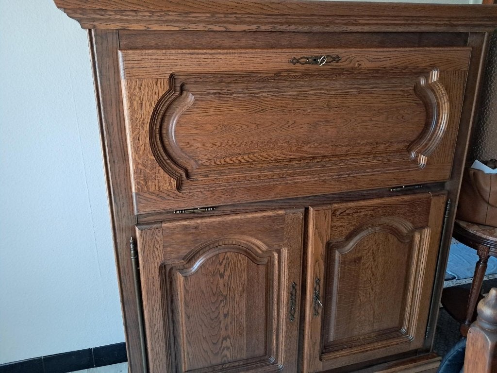 Salle à manger complète avec ou sans meuble Hi-Fi, Maison & Meubles, Salles à manger complètes, Enlèvement, Utilisé, Ancien, 4 à 6 chaises