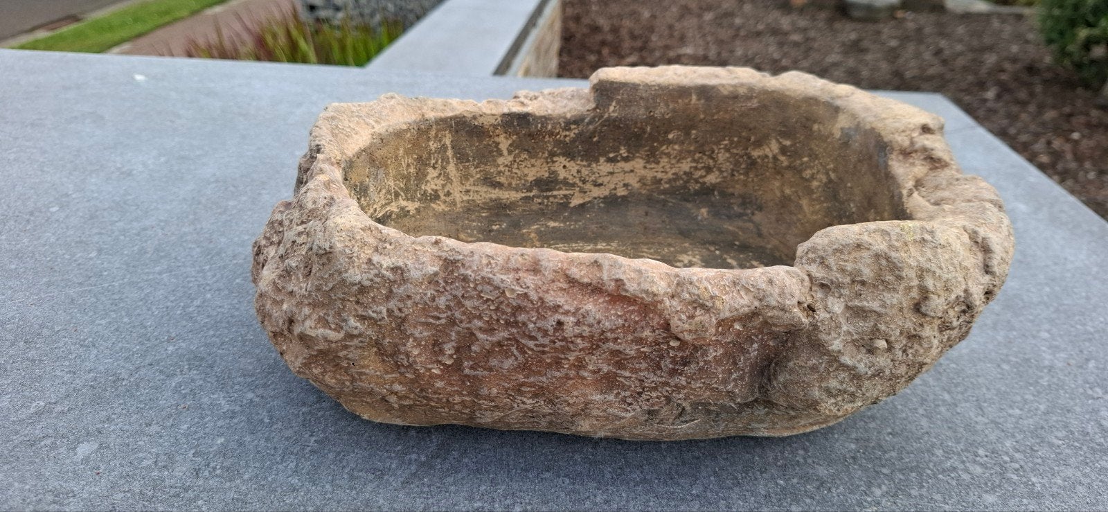 Stoere zware stenen schaal voor vetplanten,cactussen,bonzai, Jardin & Terrasse, Pots de fleurs, Enlèvement