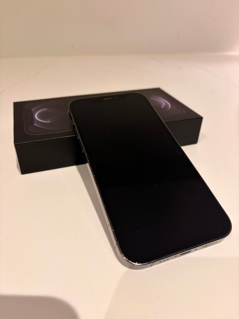 iPhone 12 Pro 128 GB Graphite, Telecommunicatie, Mobiele telefoons | Apple iPhone, Ophalen, 80 %, Zwart, IPhone 12