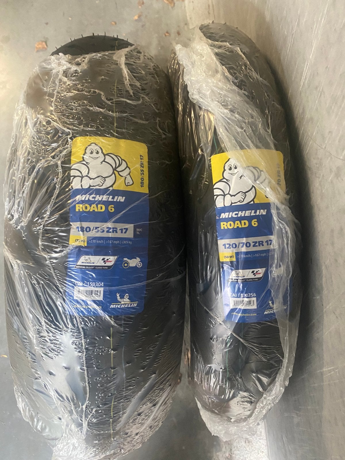 Michelin Road 6 120/70 ZR17 + 180/55 ZR17, Ophalen, Nieuw