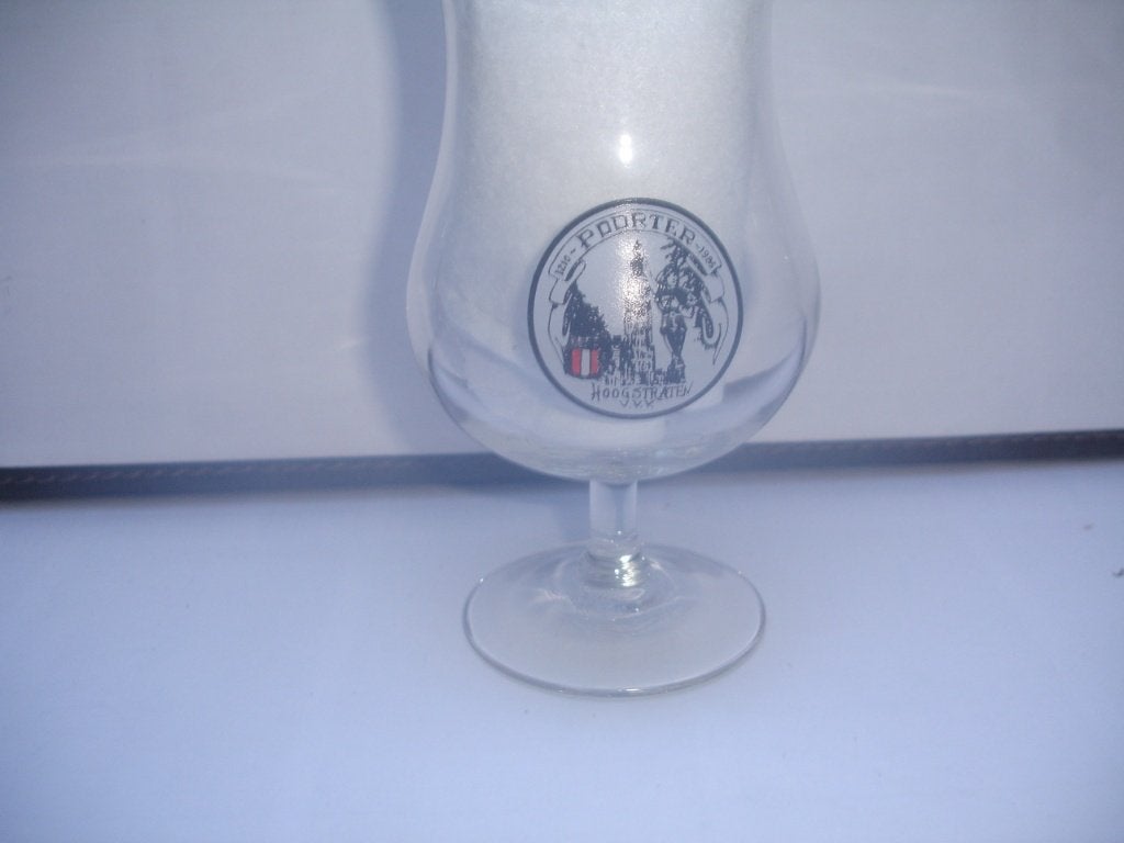 Bierglas Poorter, brij. Sterkens, Hoogstraten, € 1,00., Verzamelen, Ophalen of Verzenden, Zo goed als nieuw, Glas of Glazen, Overige merken
