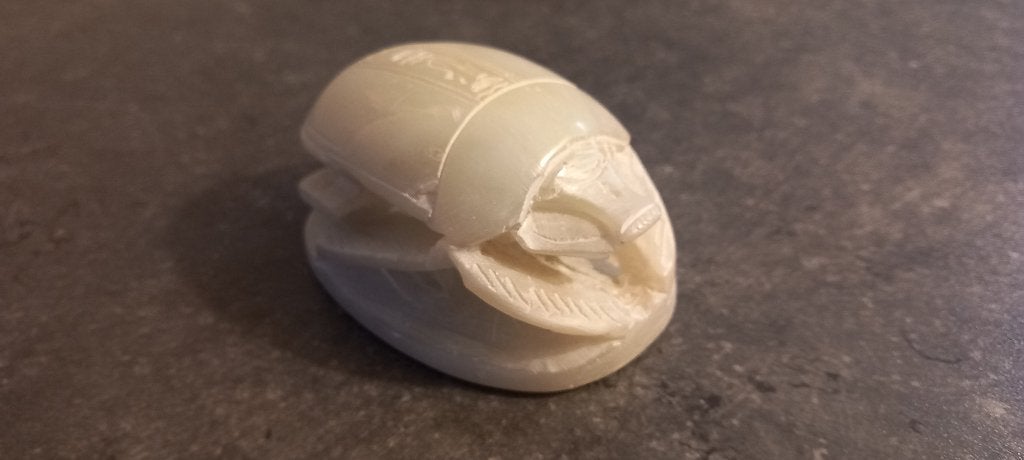 Grote Egyptische speksteenkever ongeveer 260 g, Ophalen, Natuurlijk materiaal, Afrika, Gemerkt