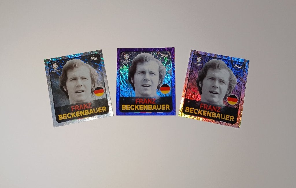 Stickers Franz Beckenbauer - Euro 2024, Hobby en Vrije tijd, Ophalen of Verzenden, Zo goed als nieuw, Meerdere stickers