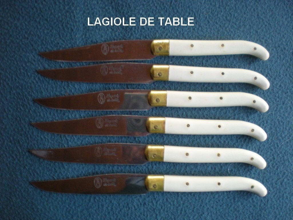 6 Lagiole-messen, Los bestek, Laguiole, Ophalen of Verzenden, Zo goed als nieuw