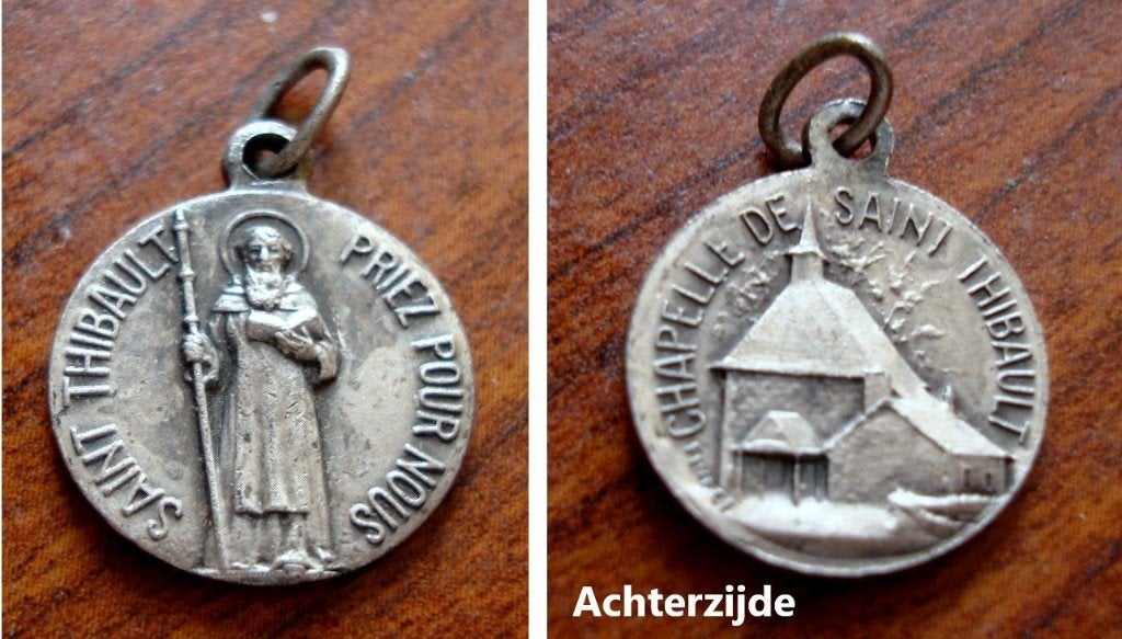 Christelijk medailletje met Sint Thibault, Collections, Religion, Envoi, Utilisé, Autres types, Christianisme | Catholique