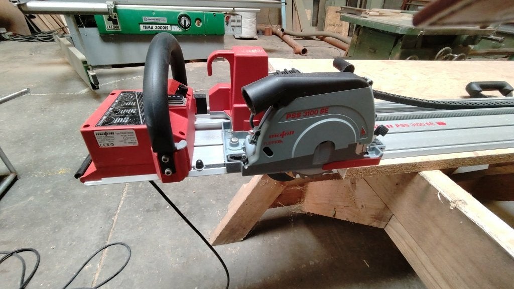 INVALZAAG MAFELL, Doe-het-zelf en Bouw, Gereedschap | Zaagmachines, Ophalen, Invalzaag, Zo goed als nieuw, 1200 watt of meer