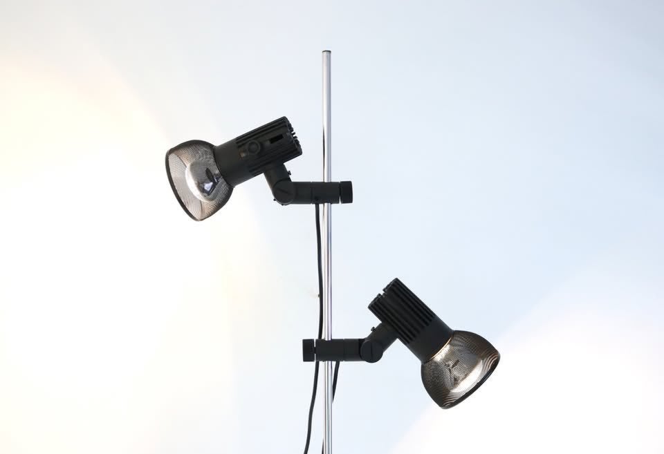 Vintage design vloerlamp - Seventies staande lamp, Ophalen, Zo goed als nieuw, Kunststof