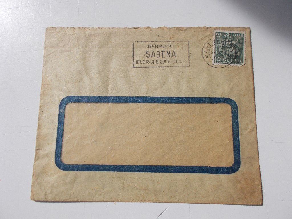 oude omslag 1950  Sabena stempel, Verzamelen, Ophalen of Verzenden, Gebruikt