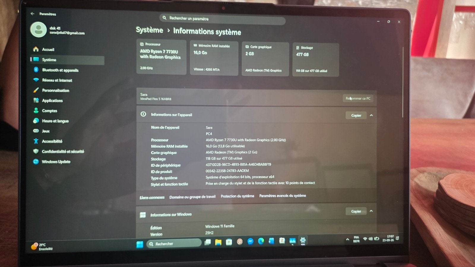 Pc portable Lenovo IdeaPad 5, Enlèvement ou Envoi, Comme neuf, Windows