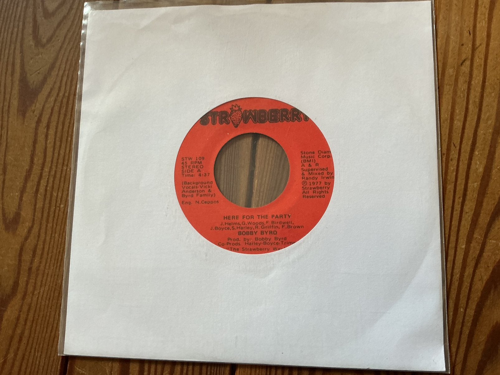7” Bobby Byrd - here for the party, Ophalen of Verzenden, Gebruikt