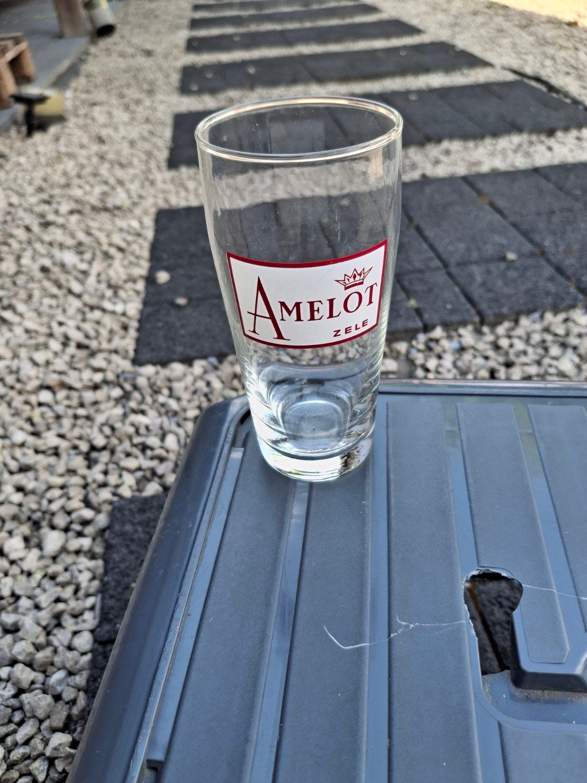Oud bierglas amelot zele, Ophalen of Verzenden