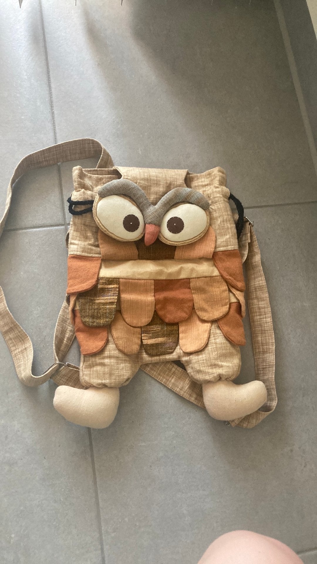 Rugzak uil kinderen, Kinderen en Baby's, Kindermode-accessoires, Ophalen, Zo goed als nieuw, Rugzak, Bruin