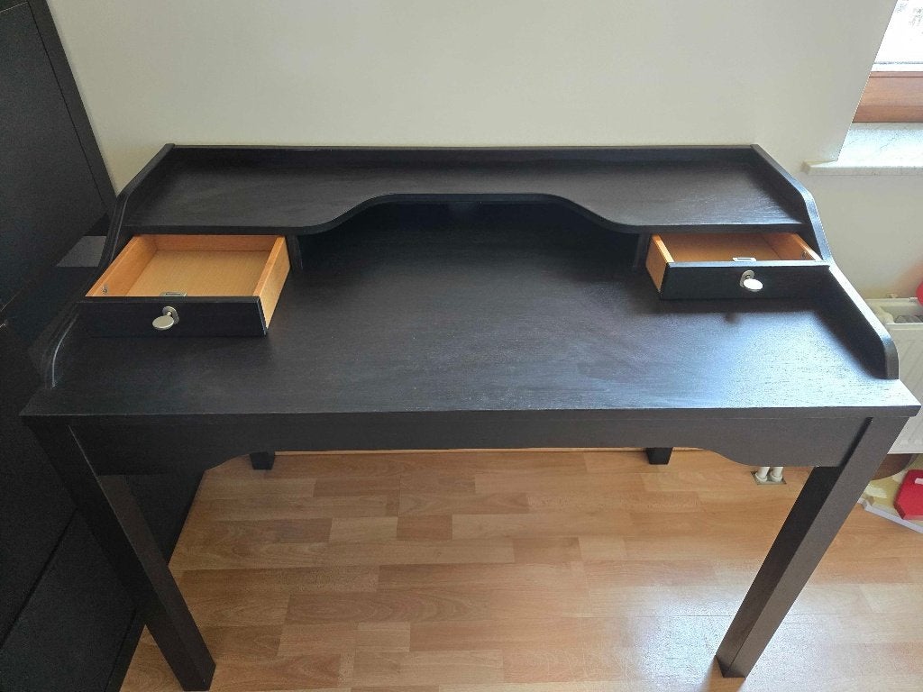 Bureau IKEA GUSTAV brun-noir avec rangements, Maison & Meubles, Démontable, 110 cm, Enlèvement, IKEA