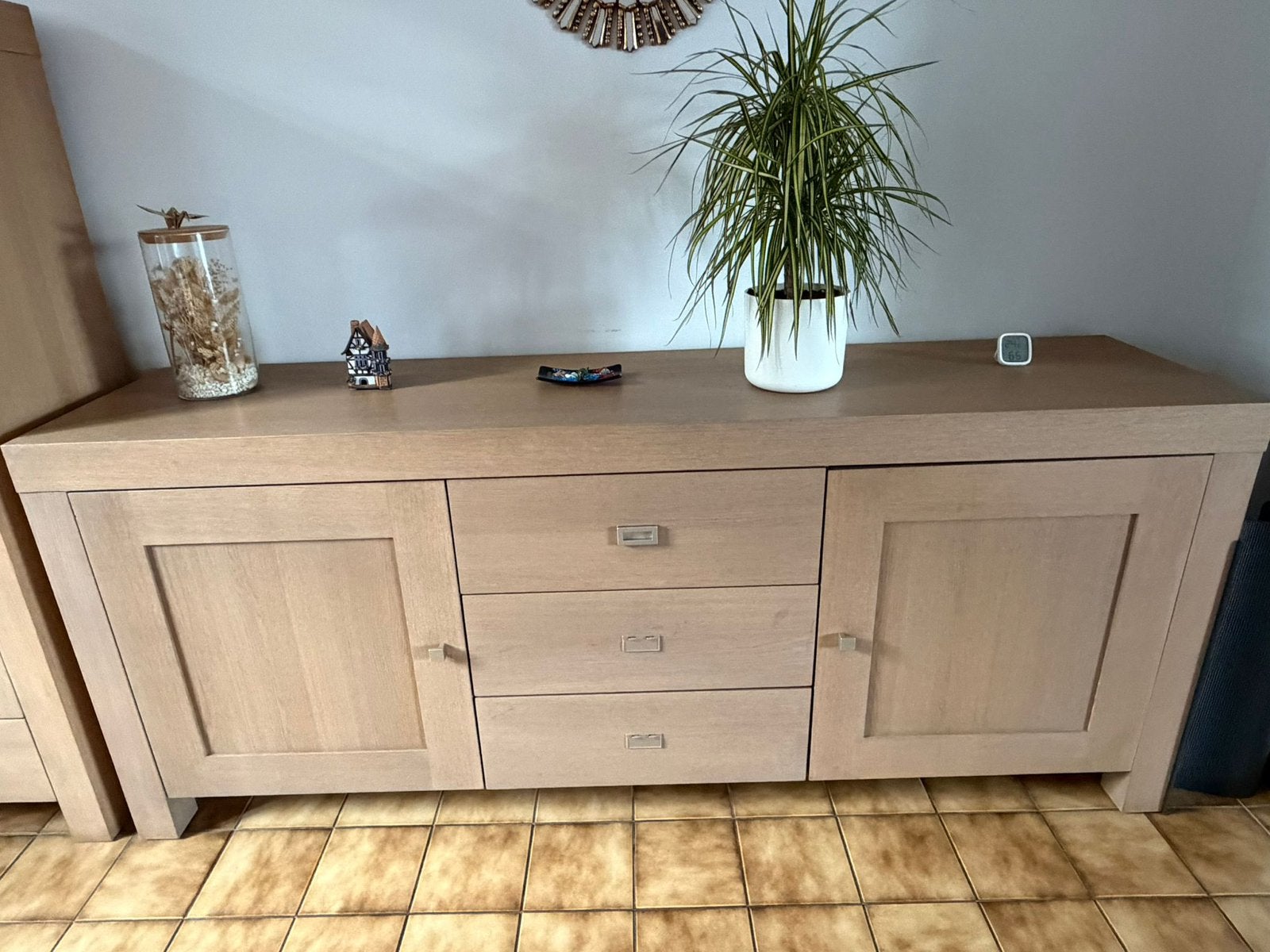 Ensemble buffet + armoire en chêne  - Très bon état, Maison & Meubles, Comme neuf, Enlèvement, Chêne, Avec tiroir(s)