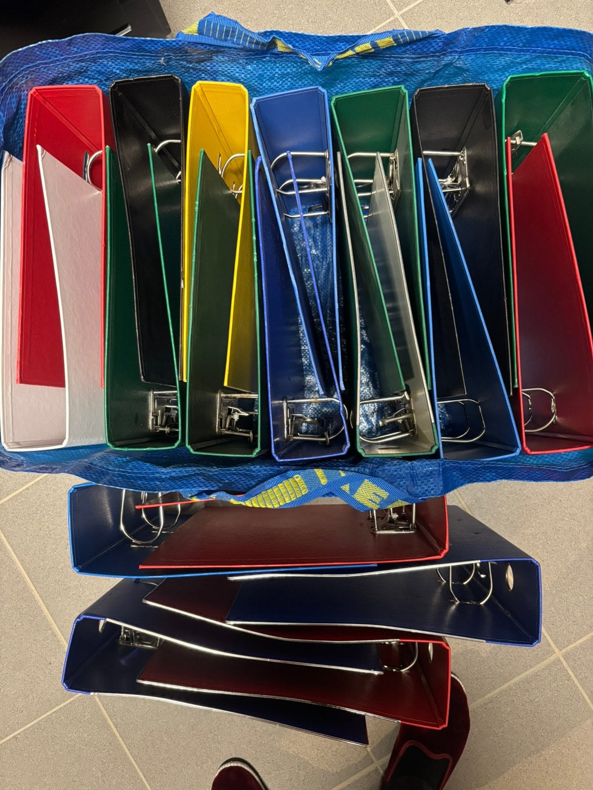 Lot de classeurs multiples couleurs, Diversen, Ophalen, Gebruikt