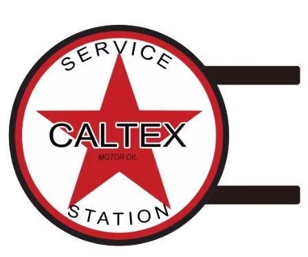 Caltex service station dubbelzijdige decoatie lamp en andere, Collections, Enlèvement ou Envoi, Neuf, Table lumineuse ou lampe (néon)