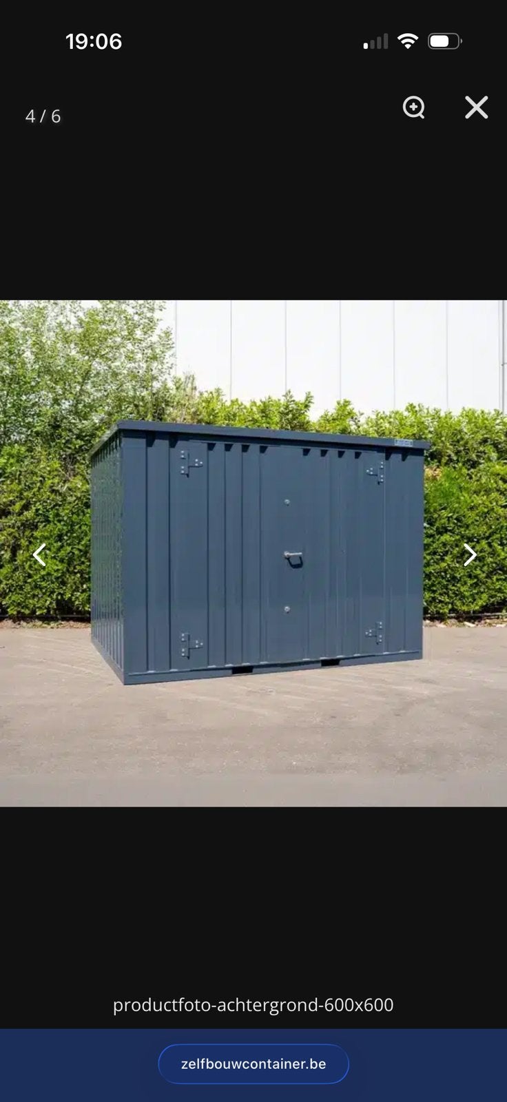 Demonteerbare container 3m x 2m antraciet, Tuin en Terras, Ophalen, Zo goed als nieuw