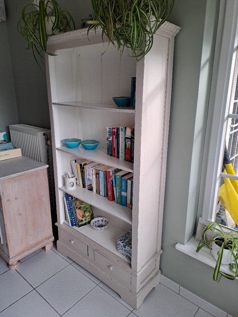 Boekenkast, Huis en Inrichting, Ophalen, Gebruikt, 100 tot 150 cm, Met lade(s)