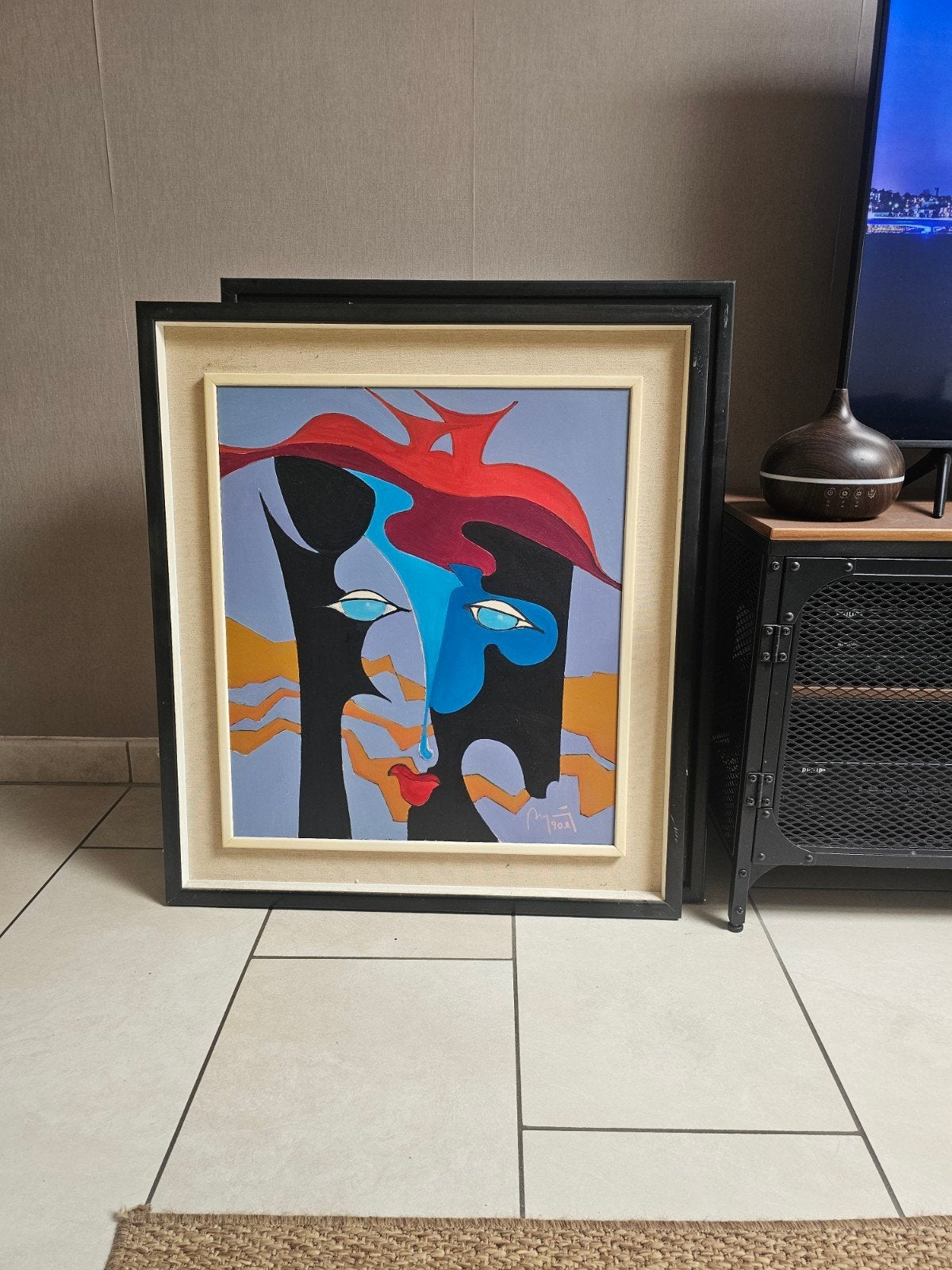 verschillende abstracte kunst / schilderijen, Antiek en Kunst, Ophalen