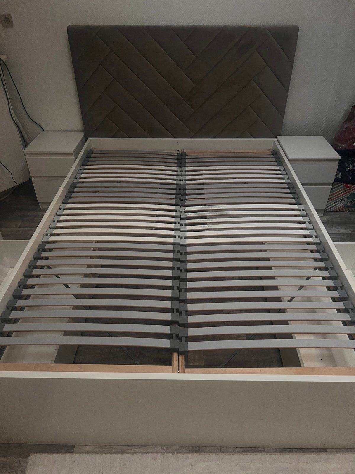 Lit ikea avec tiroir + tete de lit en din, Ophalen, Zo goed als nieuw