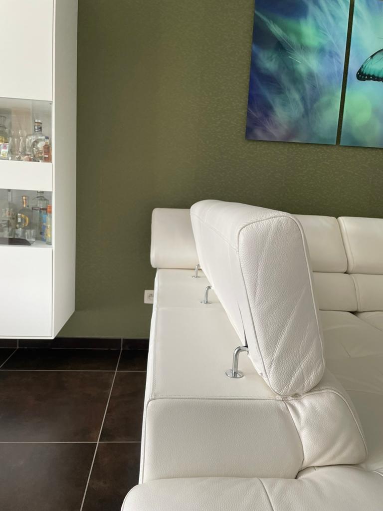 Lederen Sofa, Ophalen, 100 tot 125 cm, Zo goed als nieuw, Modern