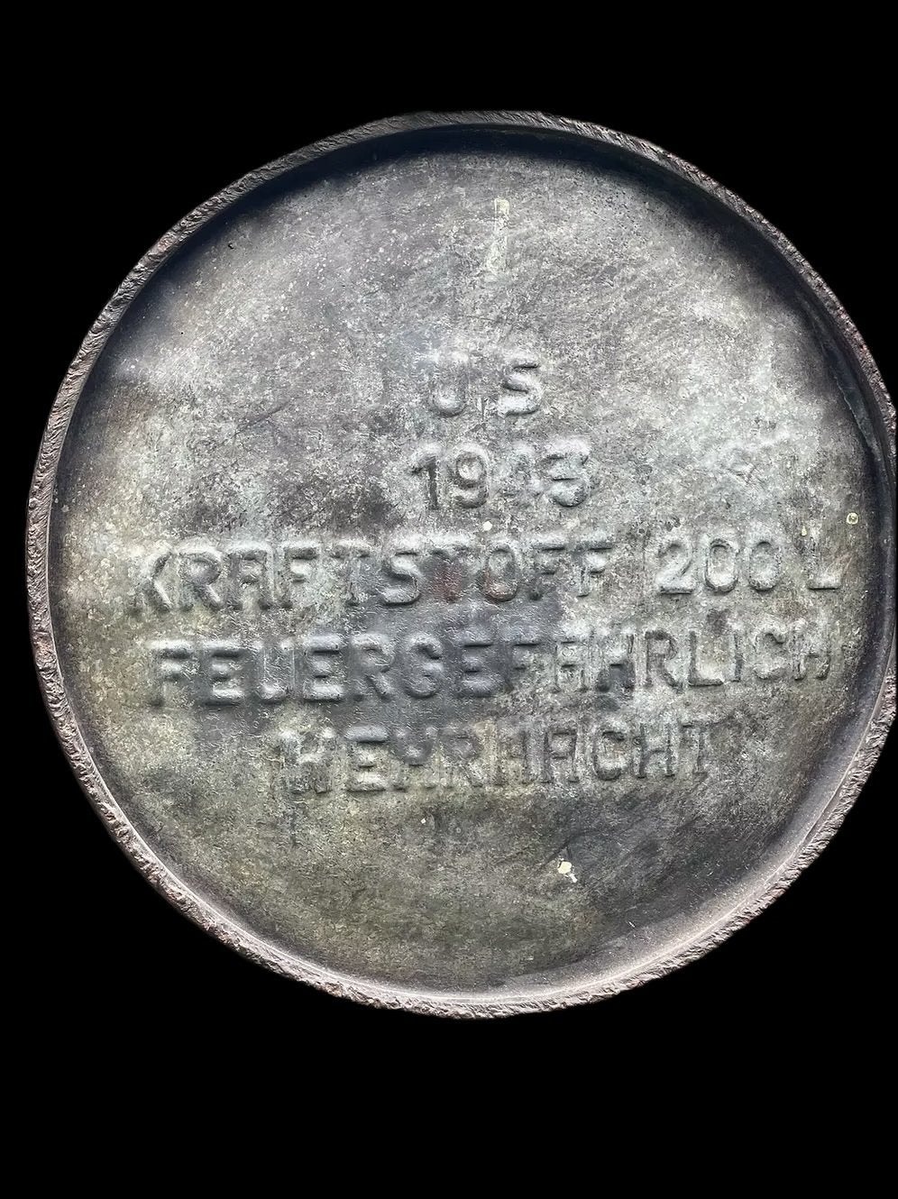 WW2 German Wehrmacht  Fuel Barrel Cover Lid Panel 1943, Enlèvement ou Envoi