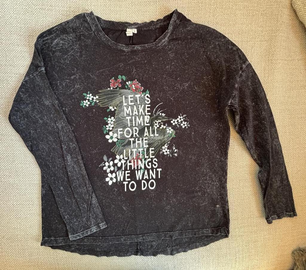 longsleeve 'Q/S' met print (L), Kleding | Dames, T-shirts, Maat 42/44 (L), Nieuw, Ophalen of Verzenden, Lange mouw