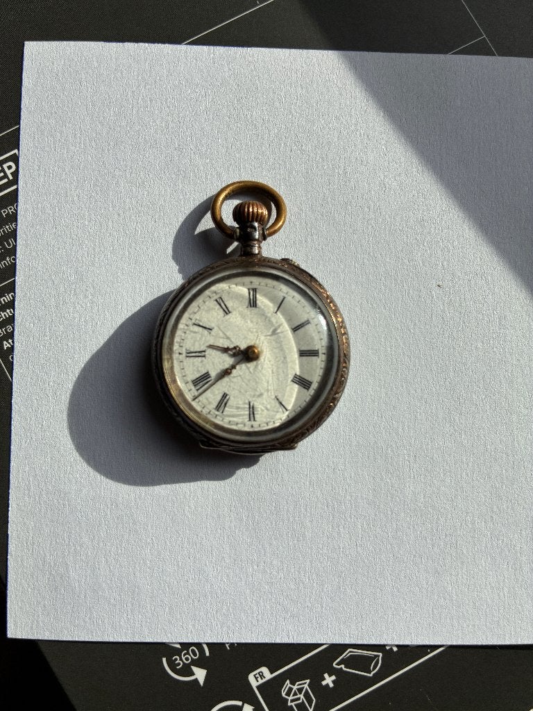 zakhorloge, Handtassen en Accessoires, Horloges | Antiek, Zakhorloge, 1900 tot 1930, Zilver, Ophalen