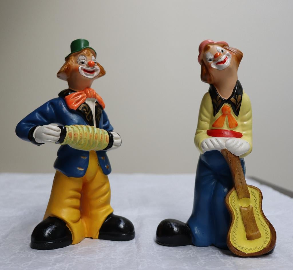 clowns keramiek vintage - gitaar en accordeon, Verzamelen, Ophalen, Zo goed als nieuw, Fantasy