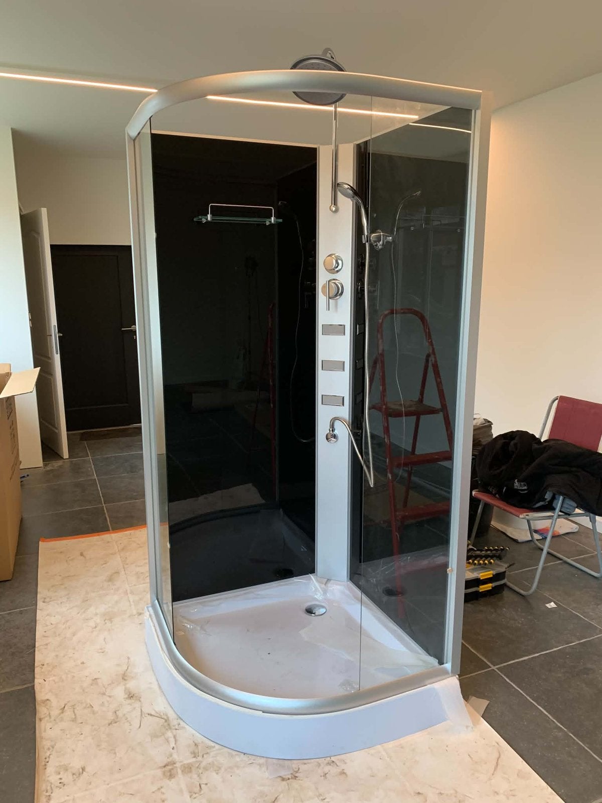 Cabine de douche - Douche à effet pluie et jets de massage !, Enlèvement, Comme neuf, Avec douche