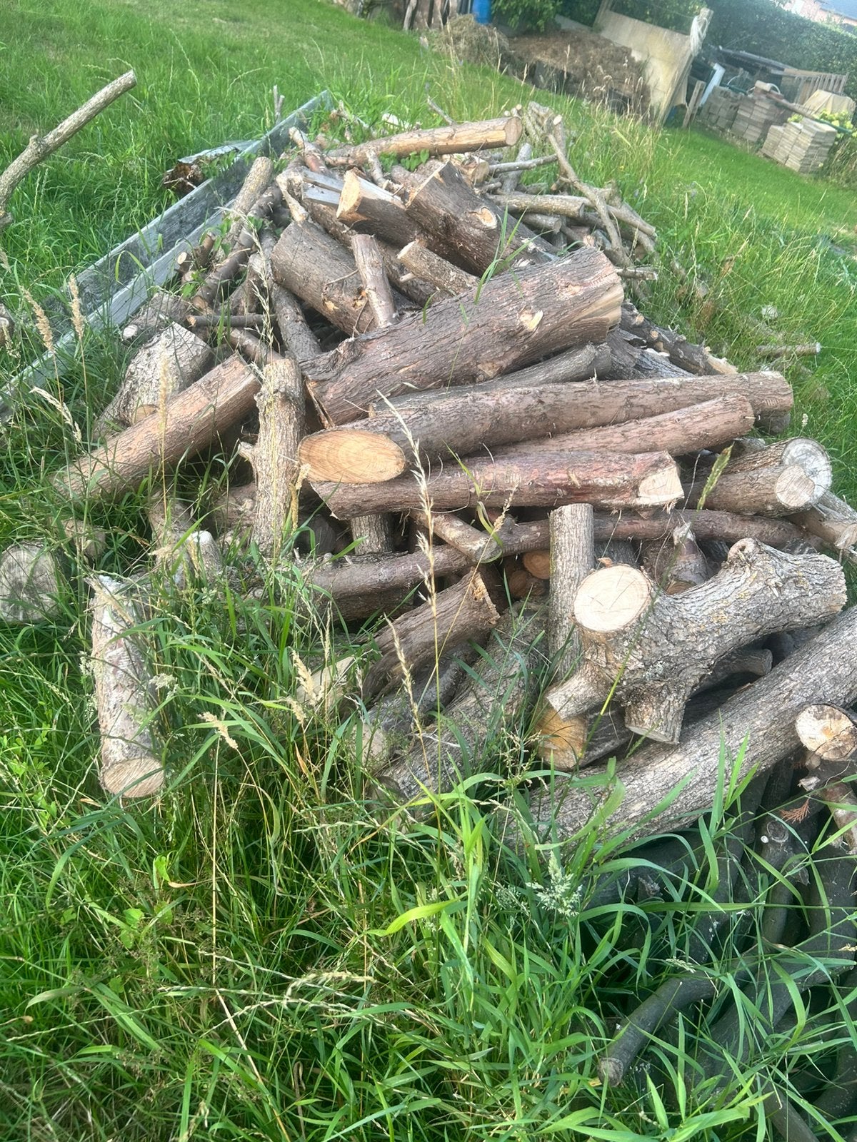 Partij hout, 2 jaar geleden afgedaan., Tuin en Terras, Brandhout, Ophalen, Overige houtsoorten
