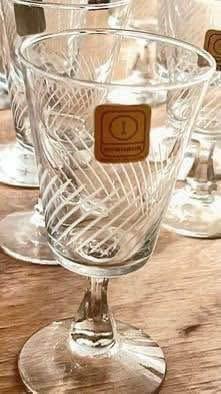 antieke vintage DUROBOR kristallen glazen gemaakt in België, Verzamelen, Ophalen of Verzenden, Zo goed als nieuw