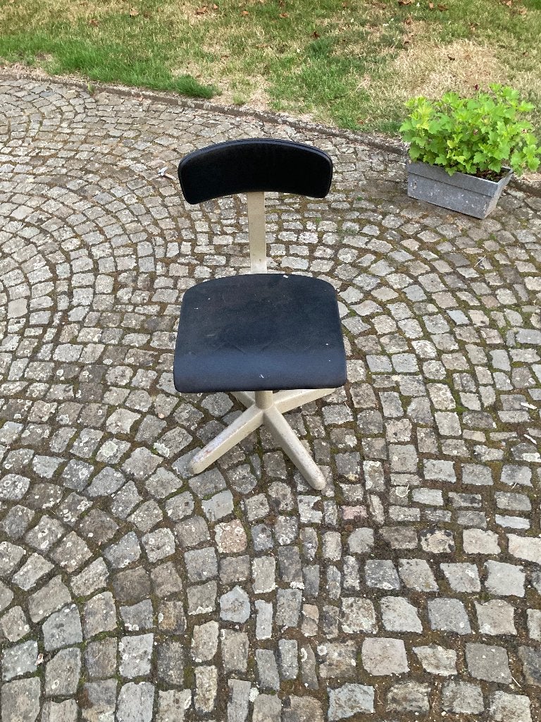 Vintage stoel, Ophalen, Gebruikt, Blauw, Metaal