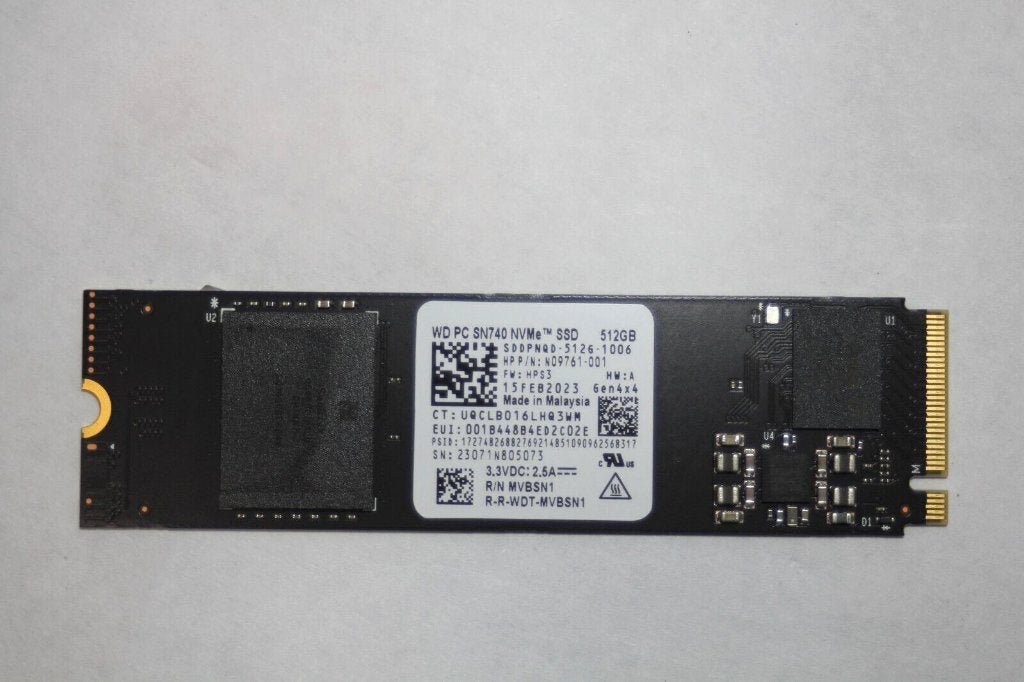 512Cb SSD WD SN740 NVMe M.2 Type 2280 Gen 4x4, Computers en Software, Intern, SSD, Ophalen of Verzenden, Laptop