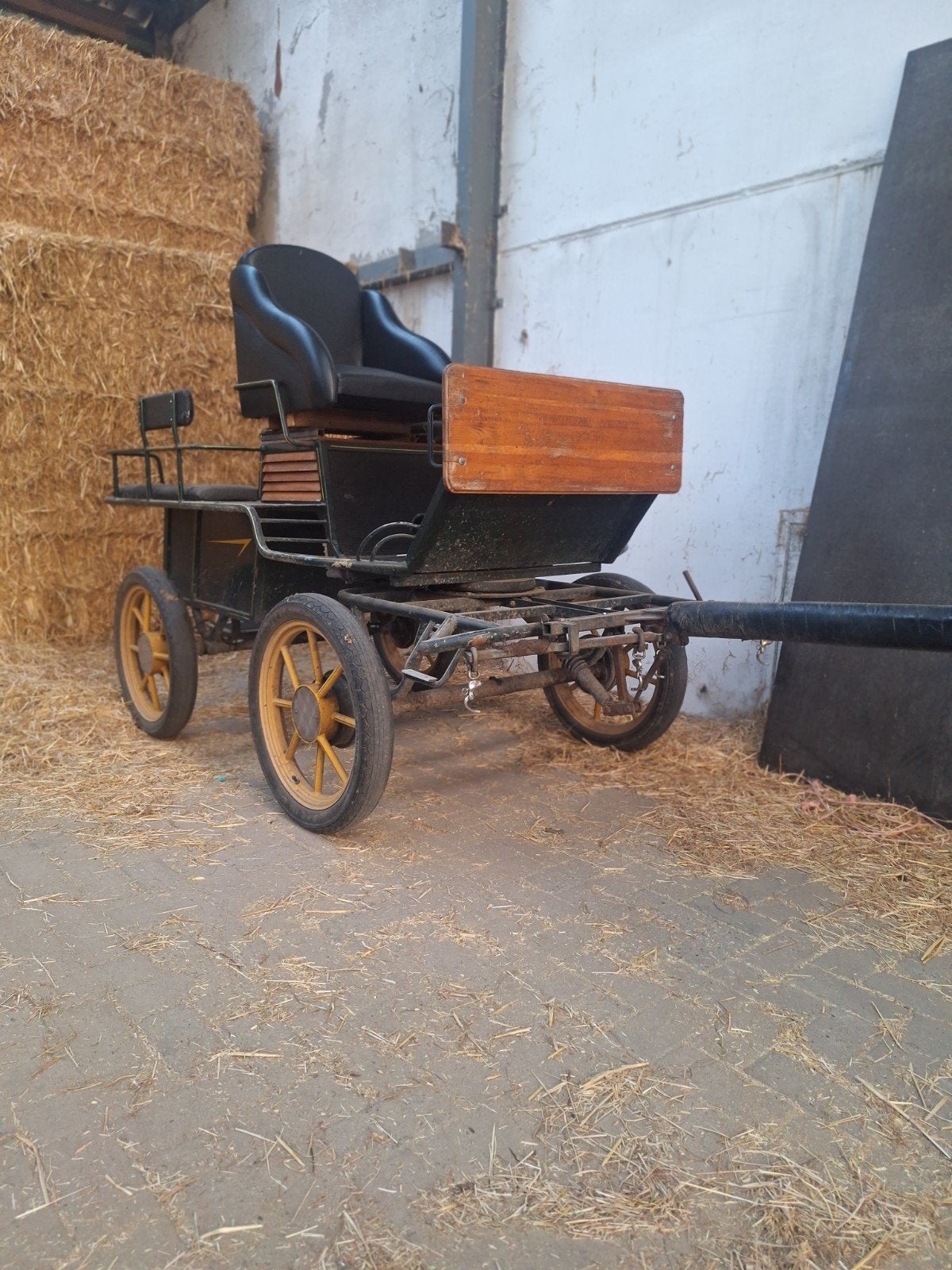Recreatie koets met tweespan pony tuig, Animaux & Accessoires, Voitures & Carrosses, Utilisé, Autres types, Poney