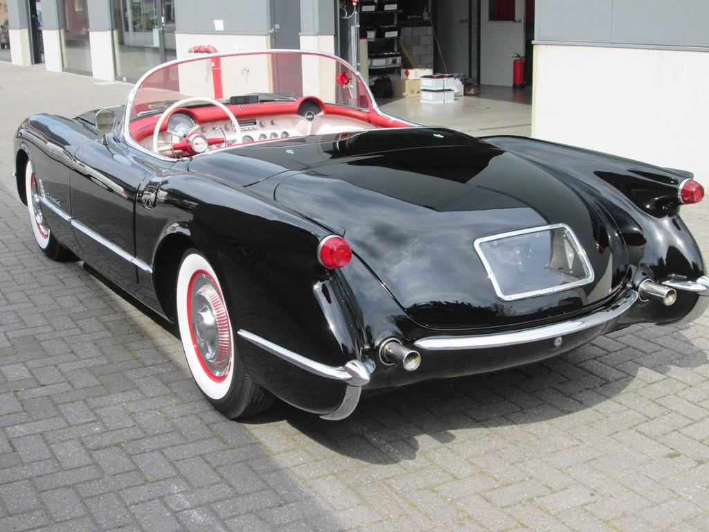 Chevrolet Corvette 1954, Auto's, Automaat, Achterwielaandrijving, Zwart, Leder