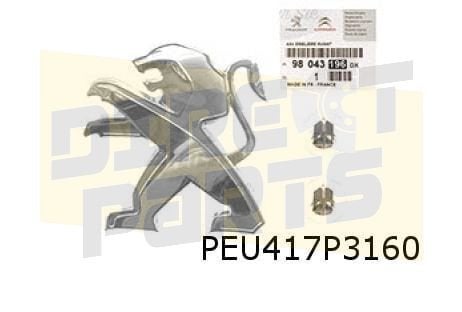 Peugeot 308/2008 embleem logo ''Leeuw'' voorzijde Origineel!, Autos : Pièces & Accessoires, Carrosserie & Tôlerie, Peugeot, Neuf