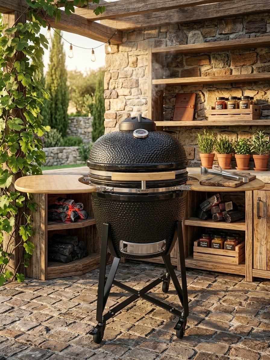 NIEUW!! Kamado large met accessoires en garantie, Jardin & Terrasse, Enlèvement ou Envoi, Neuf, The Smokin Dutchman, Avec accessoires