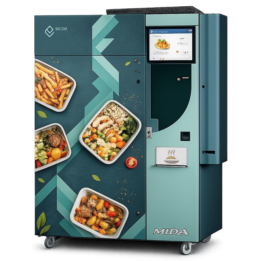 Distributeur automatique recyclé Bicom Mida 200T - Hot Food, Articles professionnels, Enlèvement ou Envoi, Utilisé, Autres types