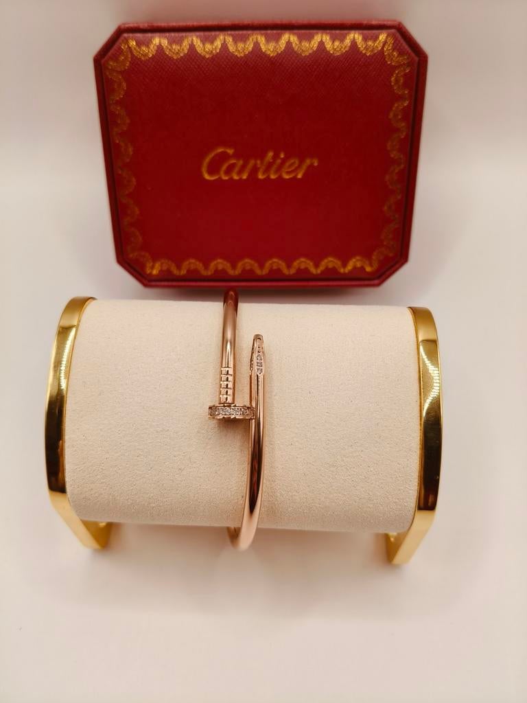 Bracelet Cartier en or rose avec motif d'ongle, Bijoux, Sacs & Beauté, Boutons de manchette, Envoi, Neuf, Autres matériaux, Doré
