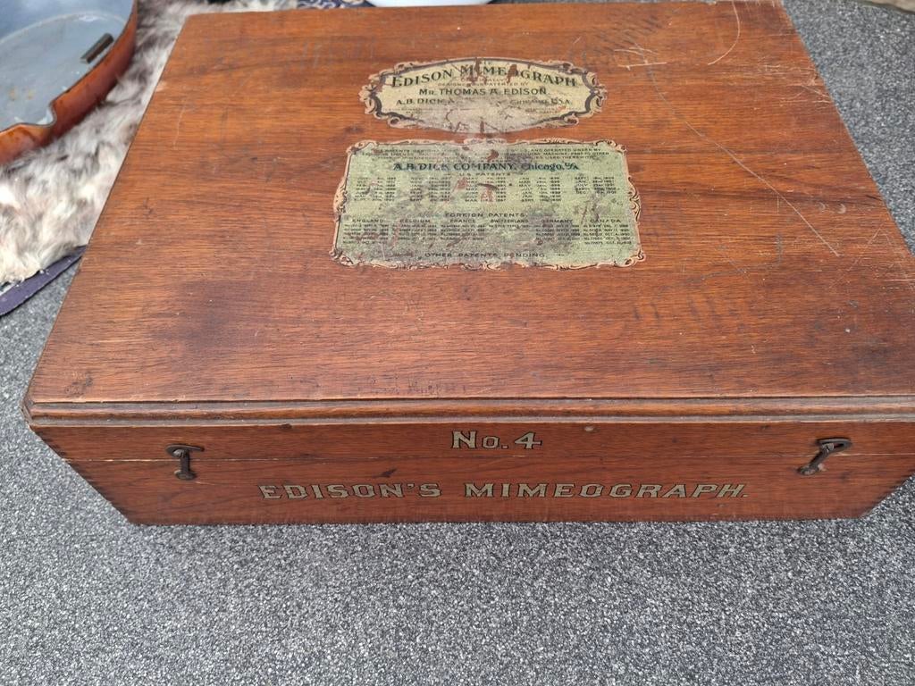 Edison,s mimeograph antiek stenselmascine, Antiek en Kunst, Antiek | Kantoor en Zakelijk, Ophalen