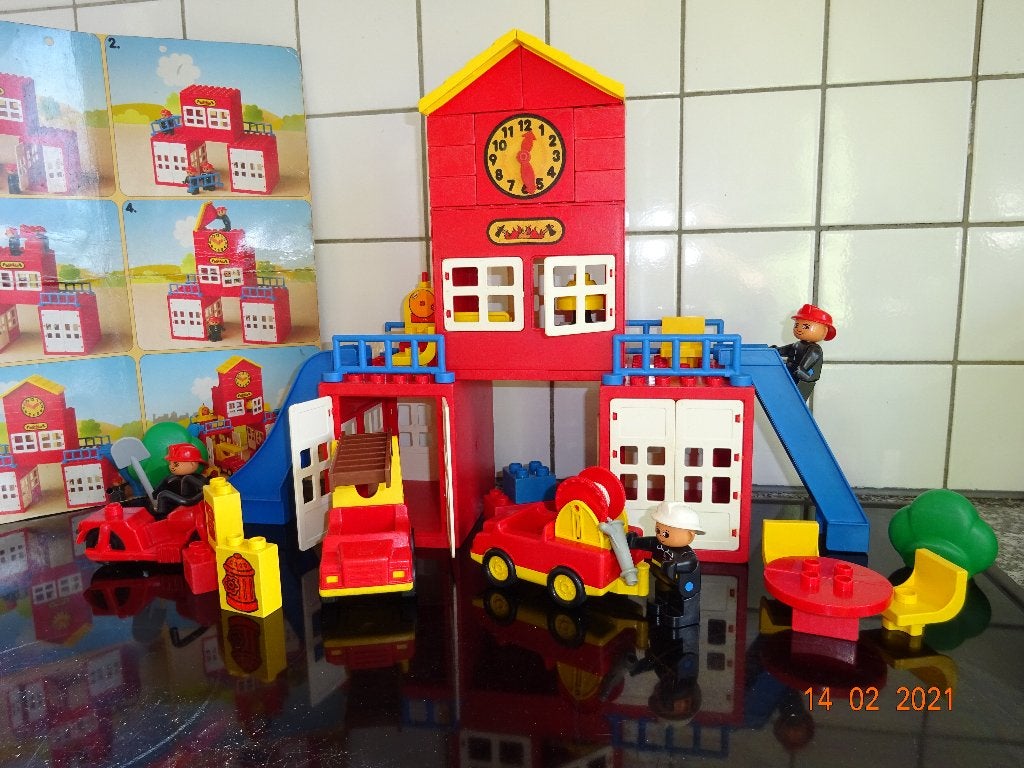 duplo 2658 , retro brandweerkazerne*VOLLEDIG*, Ophalen of Verzenden, Duplo