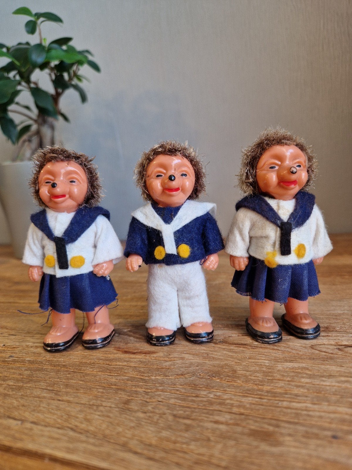 3x Steiff Mecki egel popjes, Ophalen of Verzenden